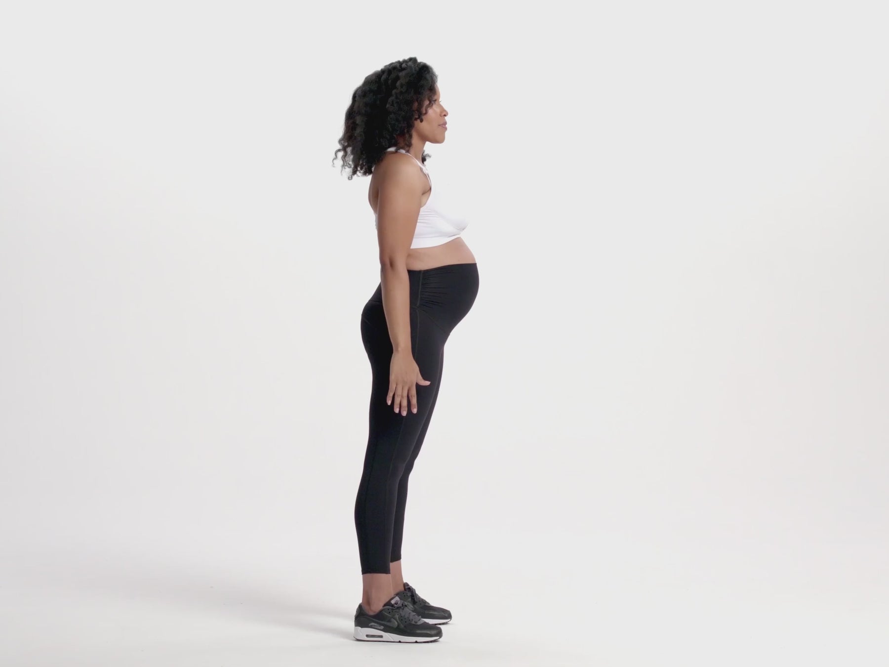 Motherhood Maternity Women's Mama Prima Compression Post Pregnancy Crop  Length Legging, Black, Medium at  Women's Clothing store